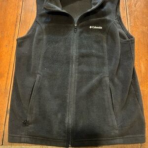 Womens Columbia Benton Springs Heather Charcoal Fleece Vest